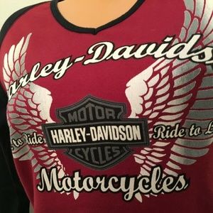 Harley-Davidson Sz S Raglan Sleeve Top (NWT)